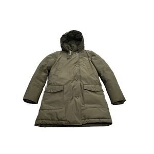 Vintage Woolrich John Rich Bros Green Womens Duck Down Insulated Parka Jacket XS